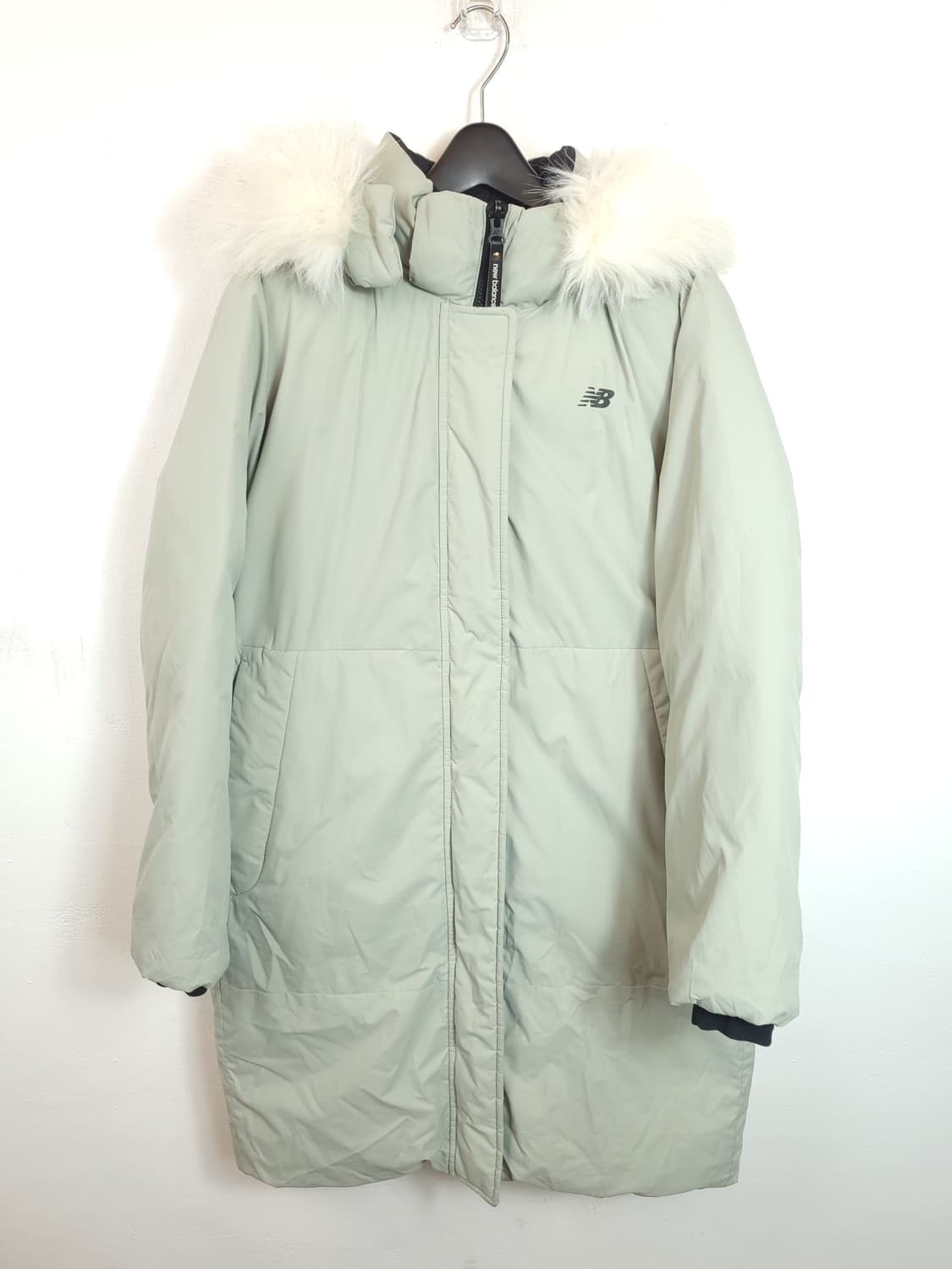 뉴발란스 여성 리버시블 구스롱패딩 90(M) 민트/블랙 상품이미지1