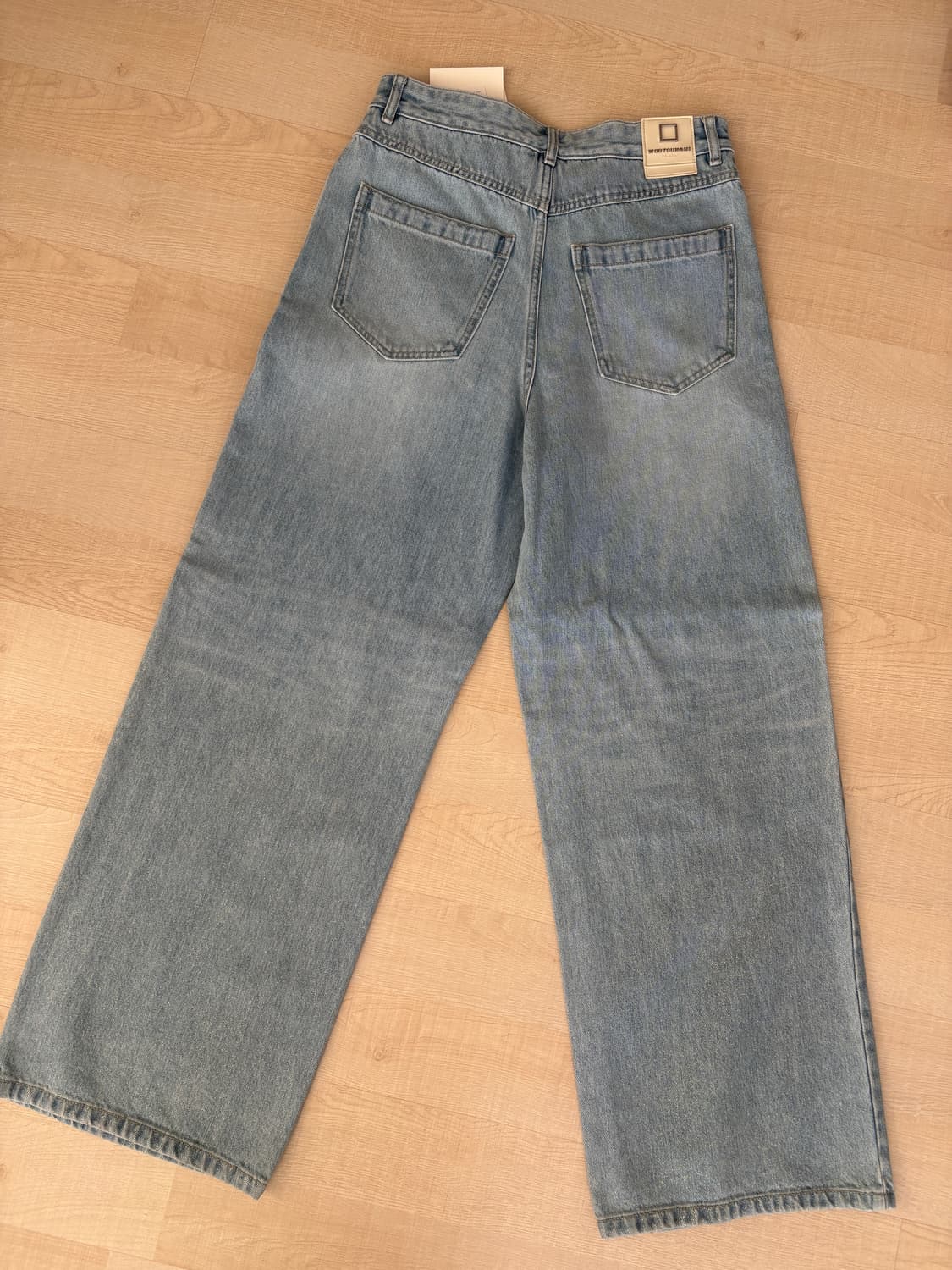 우영미 블루 글리터 와이드 진 46 새상품 상품이미지5