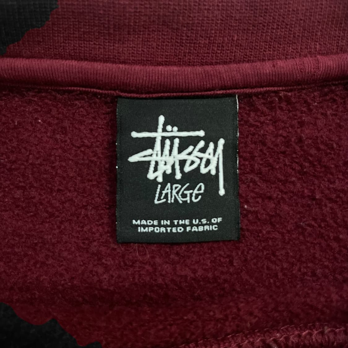 스투시 Stussy 베이직 로고 크루넥 맨투맨 버건디 상품이미지5