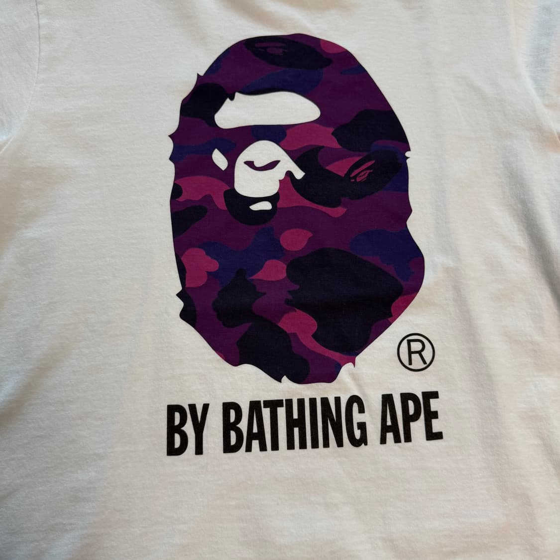 BAPE 카모 바이 베이팅 에이프 퍼플 티셔츠 상품이미지4