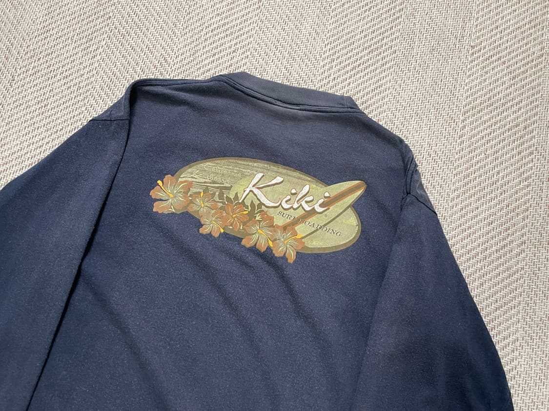 키키 서프 그래픽 백프린트 롱슬리브 티셔츠 J04181 상품이미지2