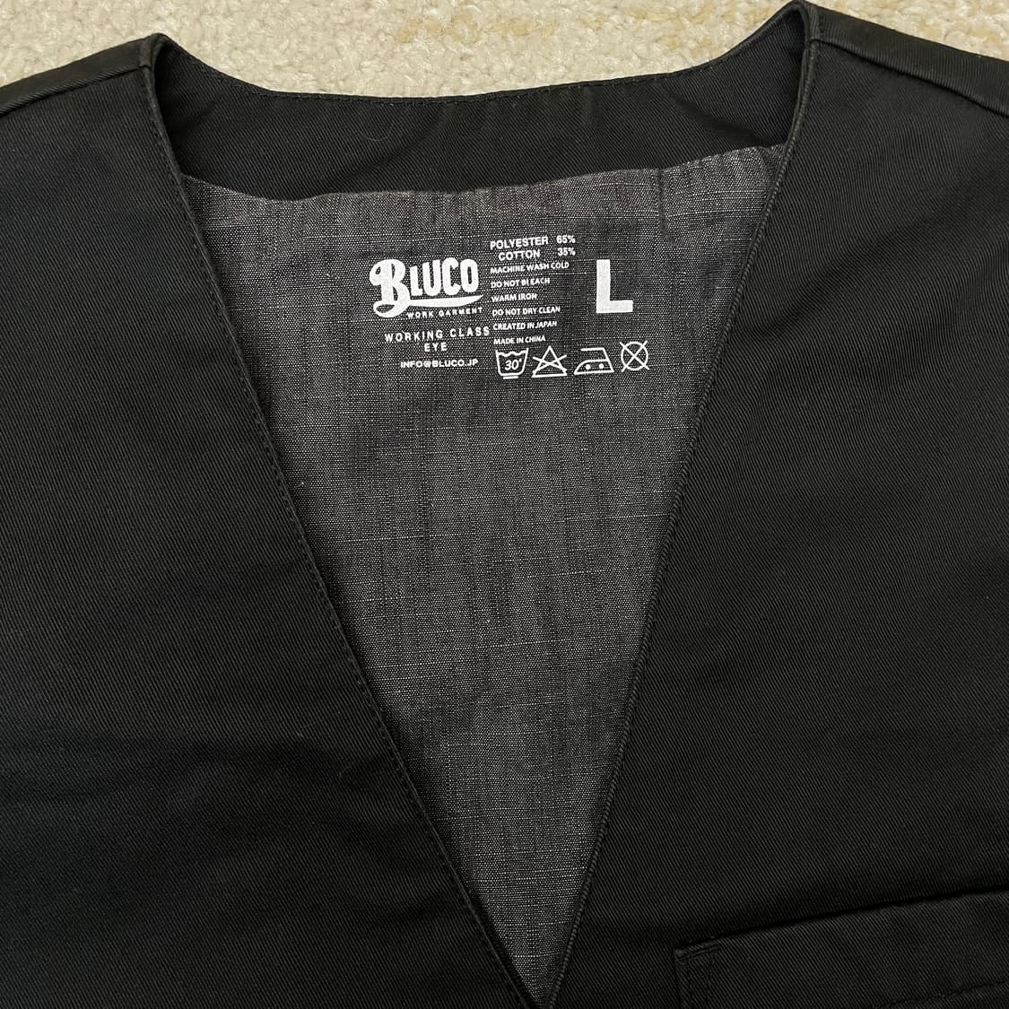 [L] 블루코 BLUCO Work vest 워크웨어 웨스턴 베스트 상품이미지3