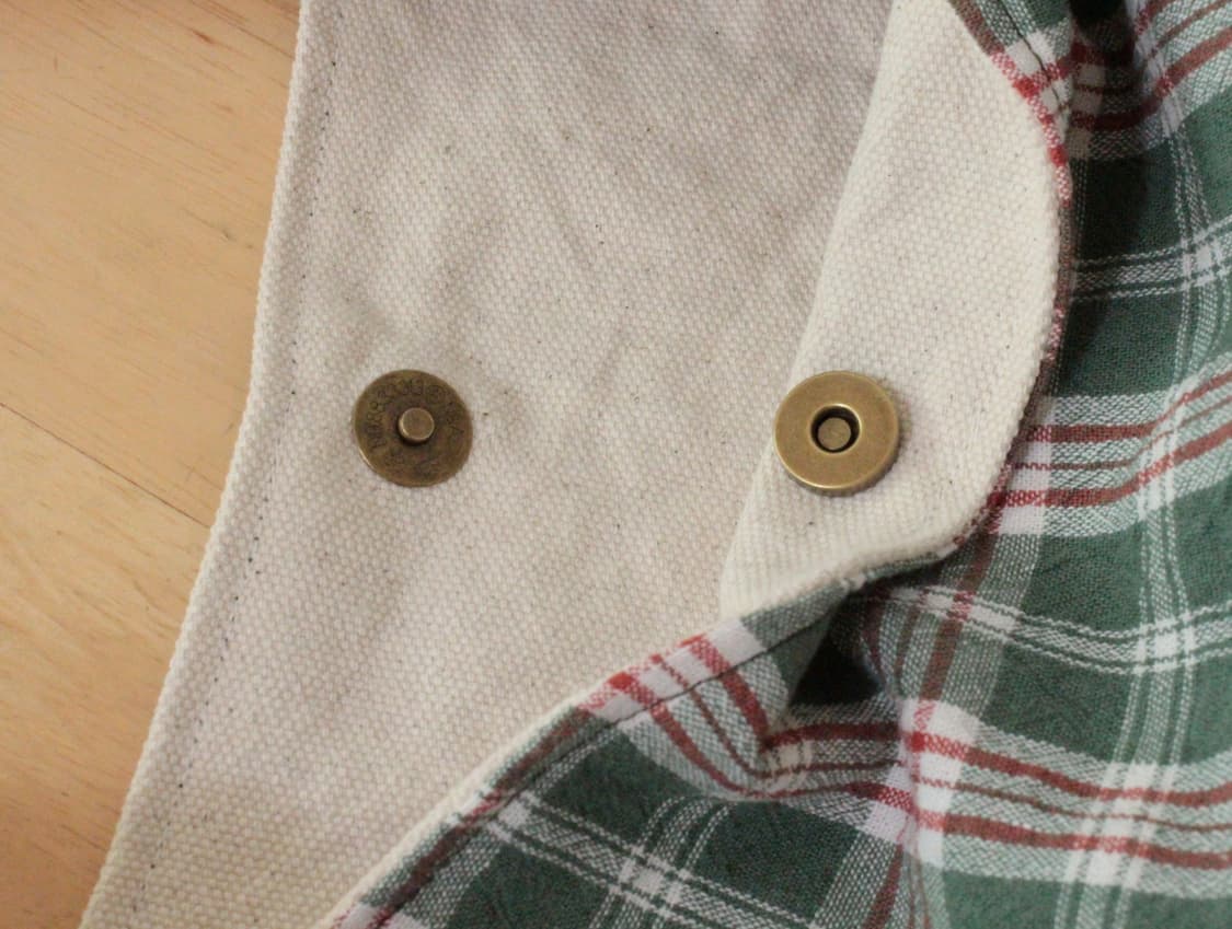 핸드메이드 원핸들백 그린 체크 가방 상품이미지10