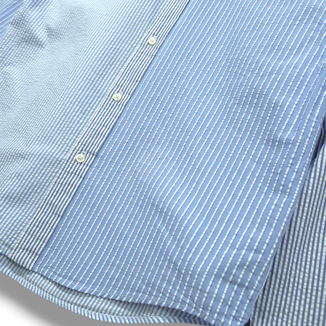 [S] 폴로 시어서커 스트라이프 컬러블럭 긴팔셔츠 상품이미지5