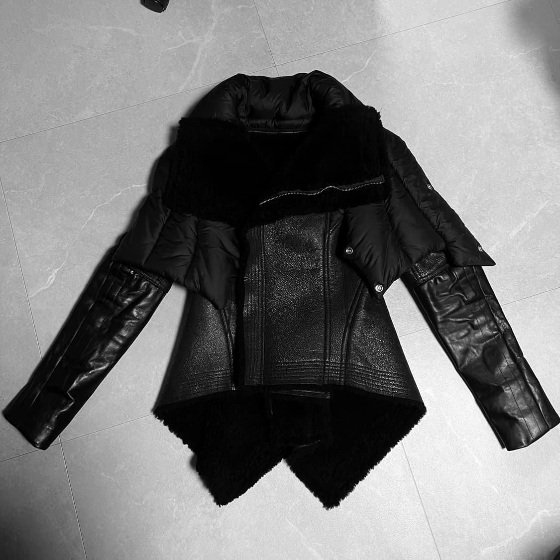 릭오웬스 나스카 시어링 하이넥 무스탕 40 상품이미지2