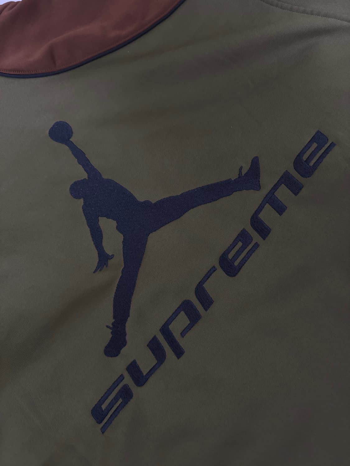 슈프림 x 조던 트리콧 트랙 자켓 올리브 - 24FW (L) 상품이미지4