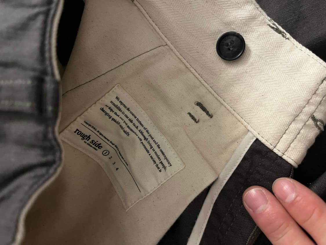 러프사이드 박스 플리츠 팬츠 차콜 상품이미지3