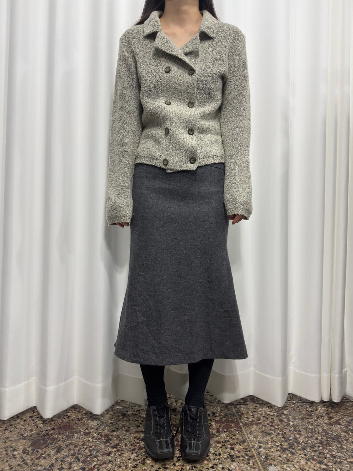 zazie knit button cardigan 상품이미지3