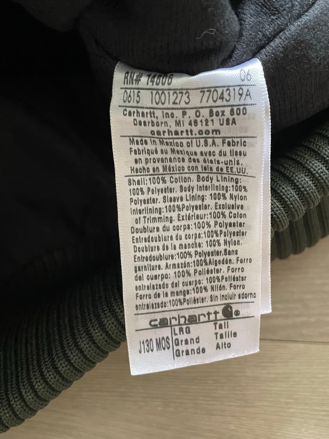 (데드스탁) 칼하트 j130 mos 모스 액티브 샌드스톤 상품이미지6