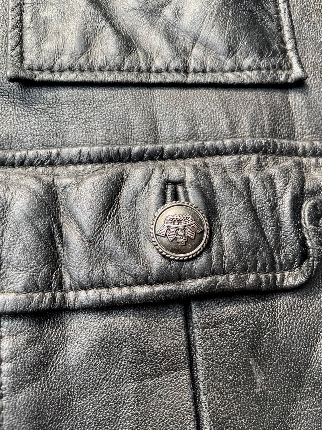 빈티지 y2k 멀티포켓 리얼레더 자켓 상품이미지4