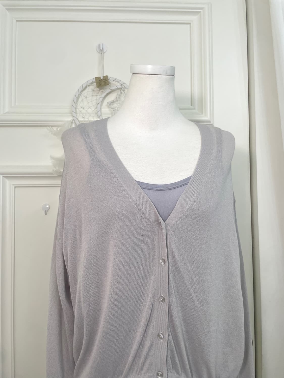 sheer gray v-neck cardigan(슬립 sold out) 상품이미지6