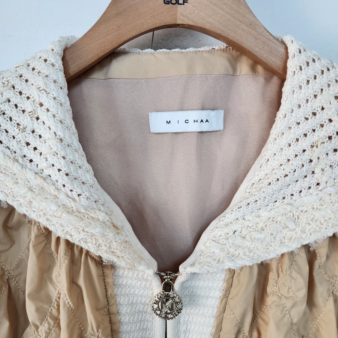 미샤 크로셰 카라 퀼팅 자켓 상품이미지2