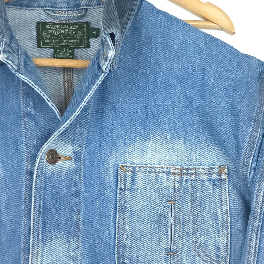 [M] 80's-90's 폴로 랄프로렌 컨트리 폴로컨트리 데님 초어자켓 상품이미지6