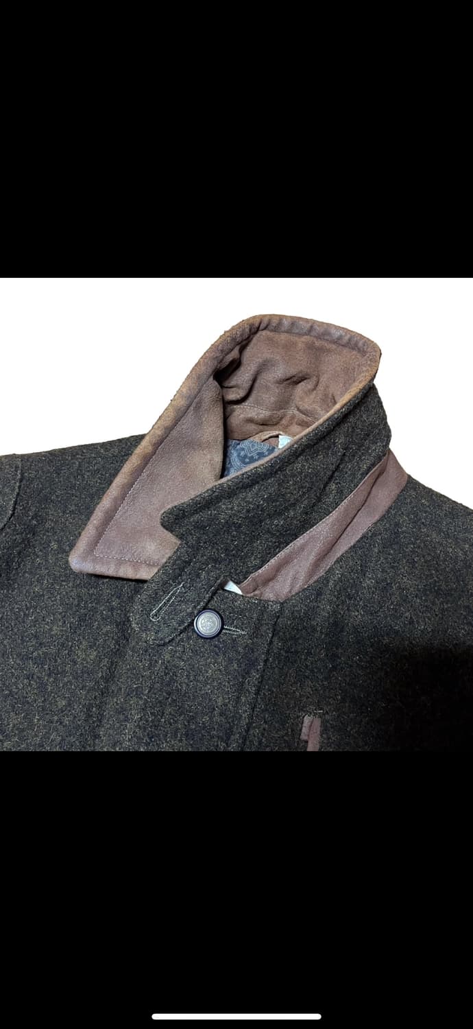 90s 캐주얼클럽 영국빈티지 울 헌팅 블루종 상품이미지5