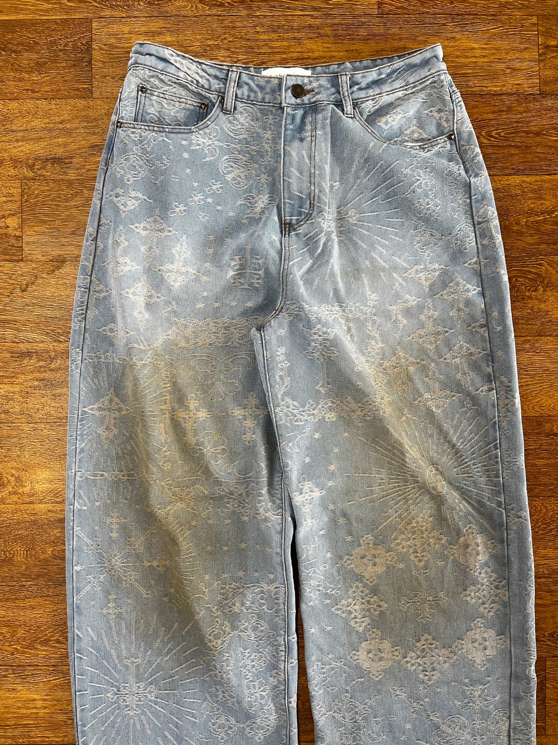 언타이틀드 아트웍스 자콰드 데님 팬츠/ L 상품이미지4