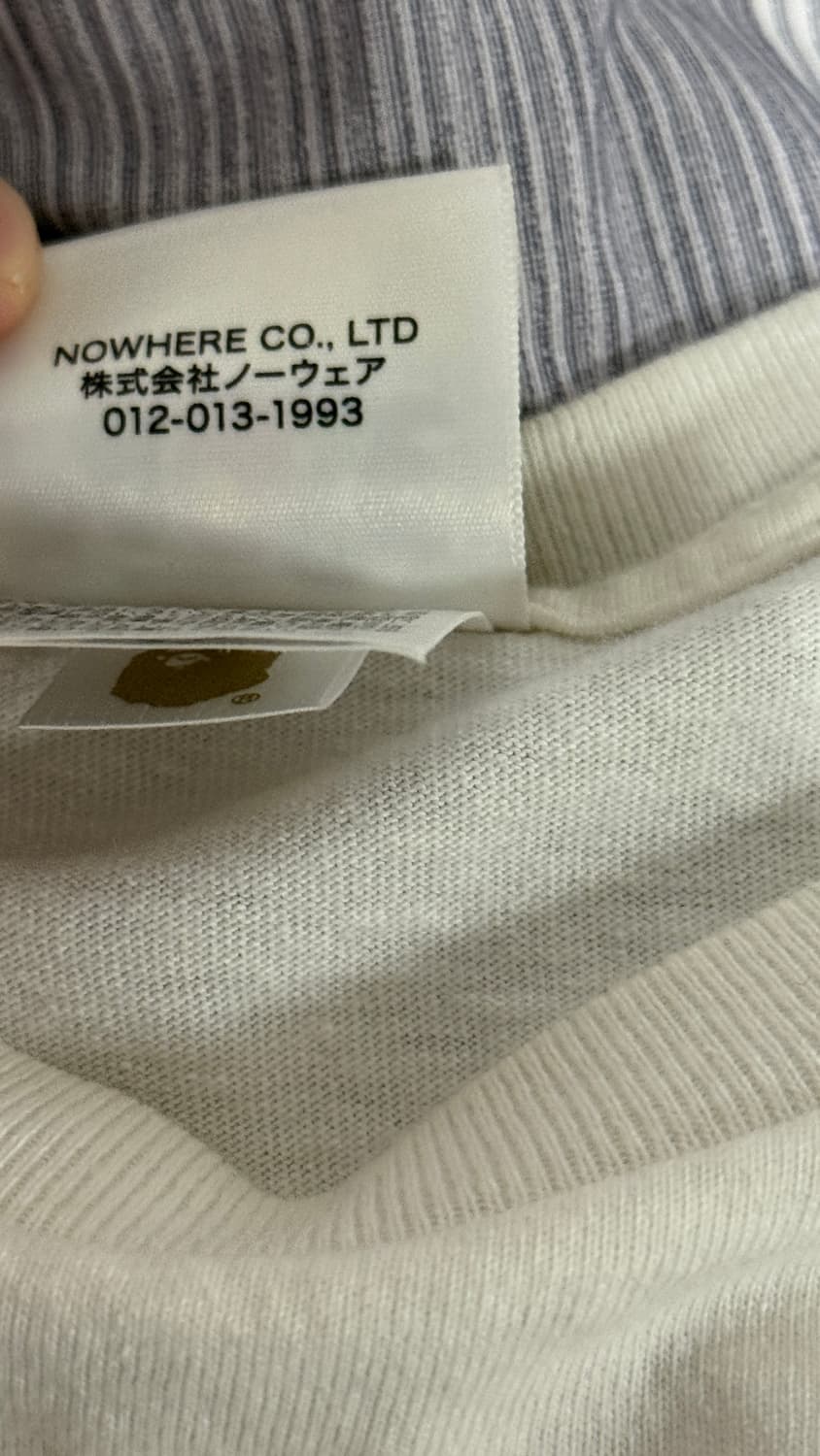 [M] BAPE 카모 빅 에이프 티셔츠 화이트 퍼플 상품이미지4