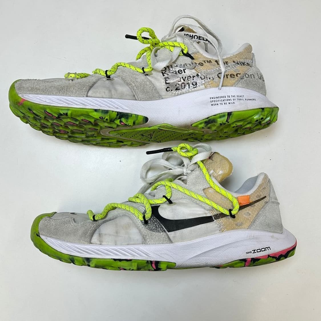 나이키x오프화이트 줌 테라 카이거 5 화이트/블랙-일렉트릭 그린 275 상품이미지2