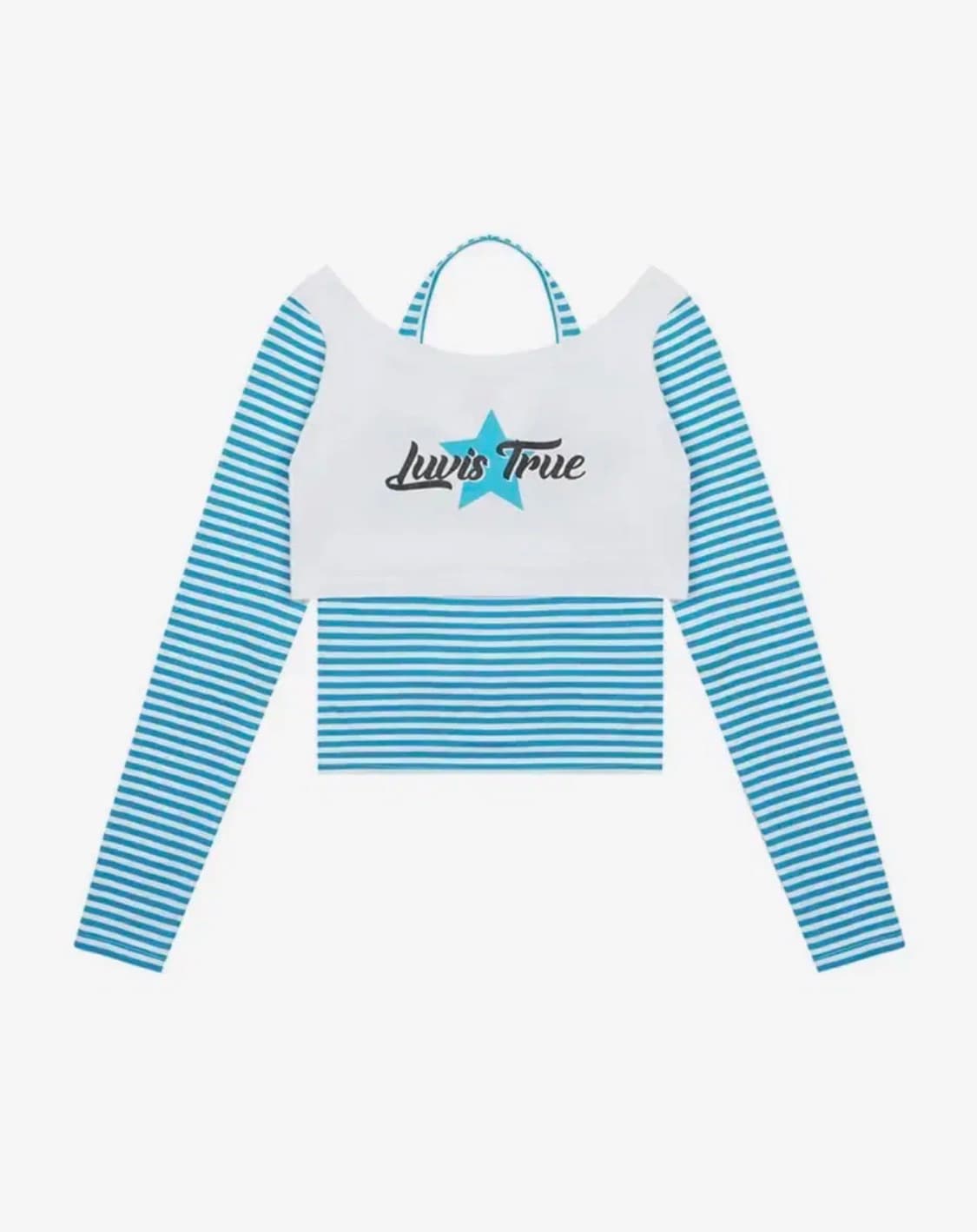 러브이즈트루 DN STRIPE LAYERED TEE(SKY BLUE) 상품이미지2