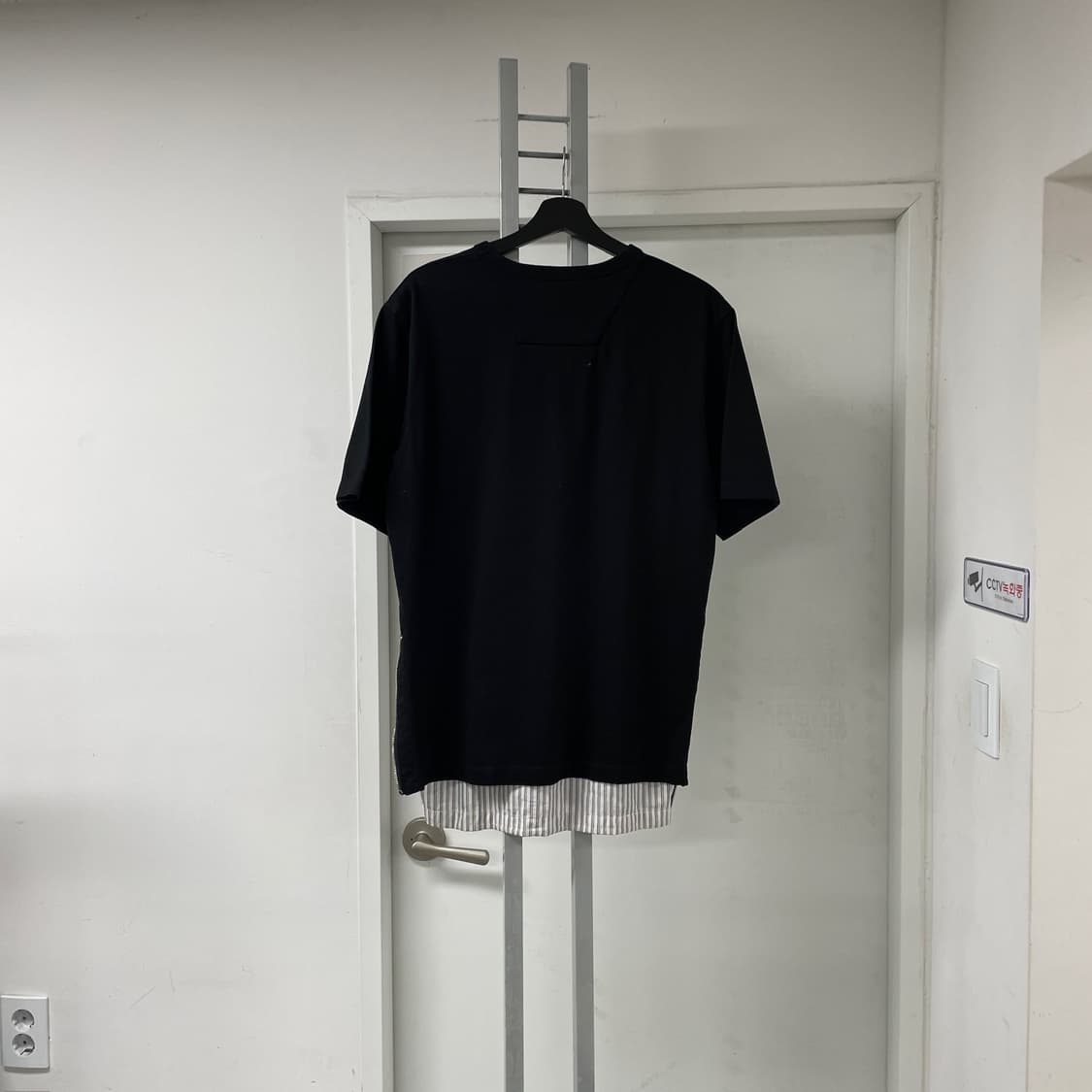 준지 사이드 지퍼 반팔 티셔츠 블랙 M 상품이미지7