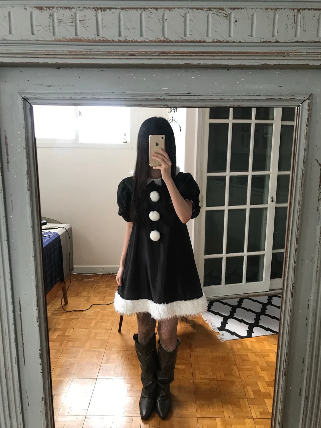 vintage fur one-piece 상품이미지1