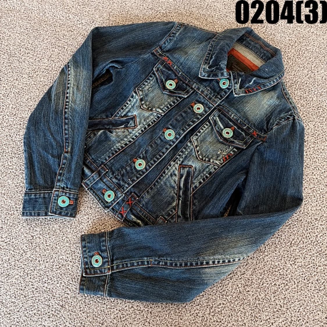 [M] 언더우드 여성 Y2K 워싱 숏 데님 청 자켓 0204(3) 상품이미지1