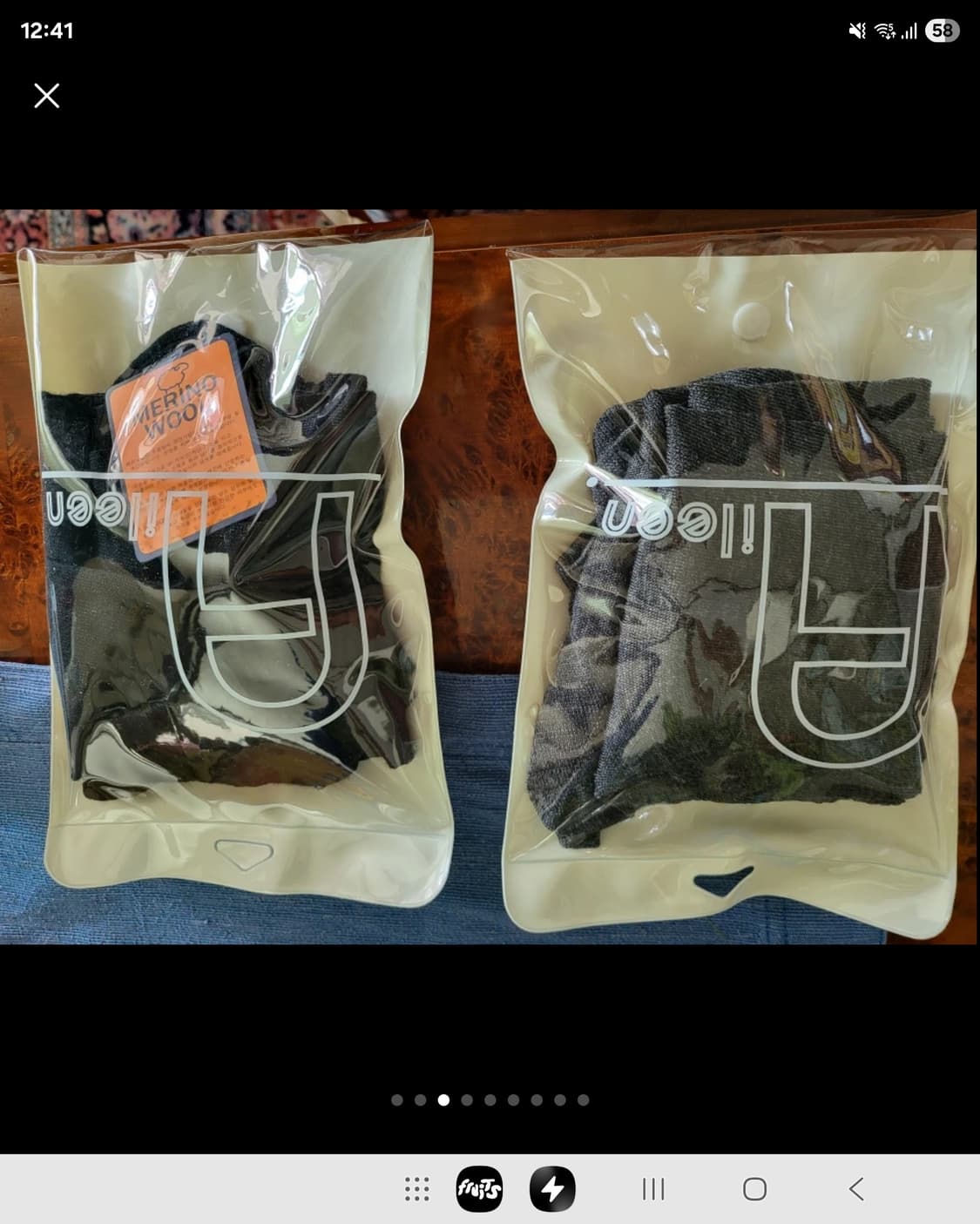 새상 엘린 메리노울 오버 니삭스 검정 챠콜 상품이미지4