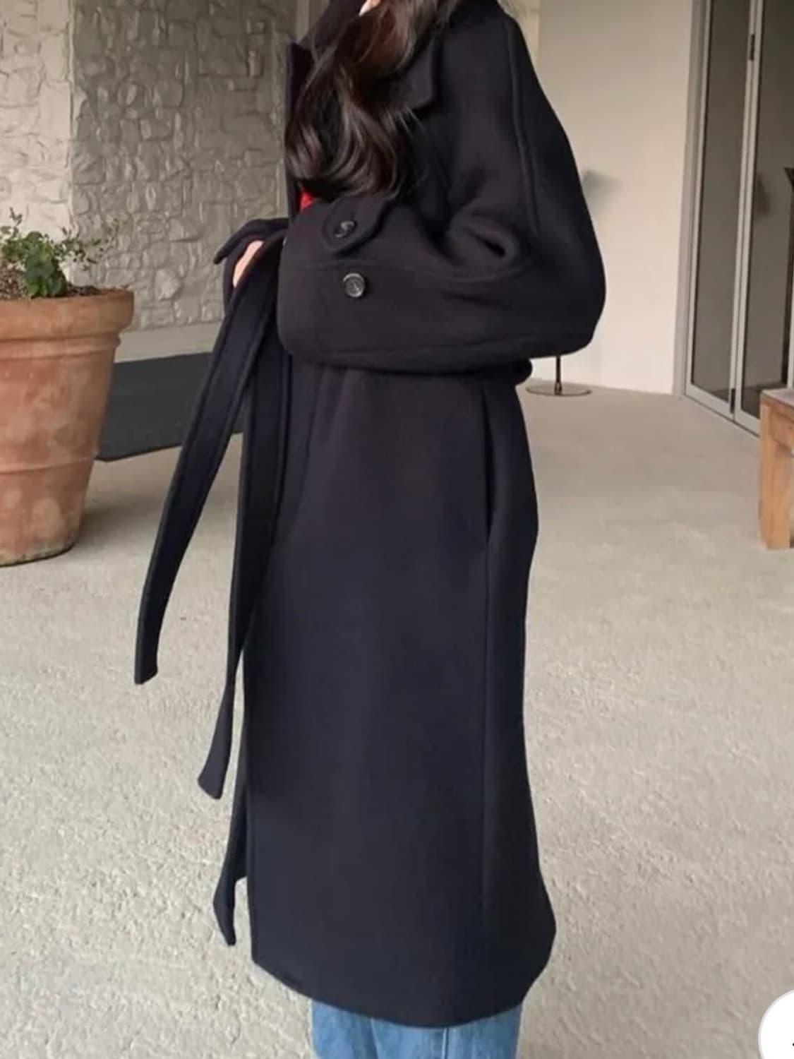 konstruktion 울 부클 발마칸 코트 네이비 상품이미지2