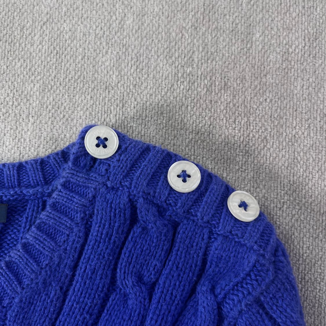 W 90 폴로랄프로렌 꾀배기 버튼 블루니트 상품이미지4