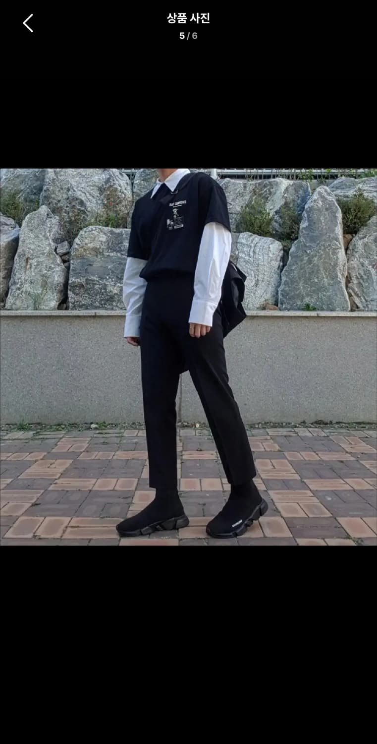 M / 블랙 ) 핏 이쁜 딥하우스 데일리 테이퍼드핏 슬랙스 상품이미지5