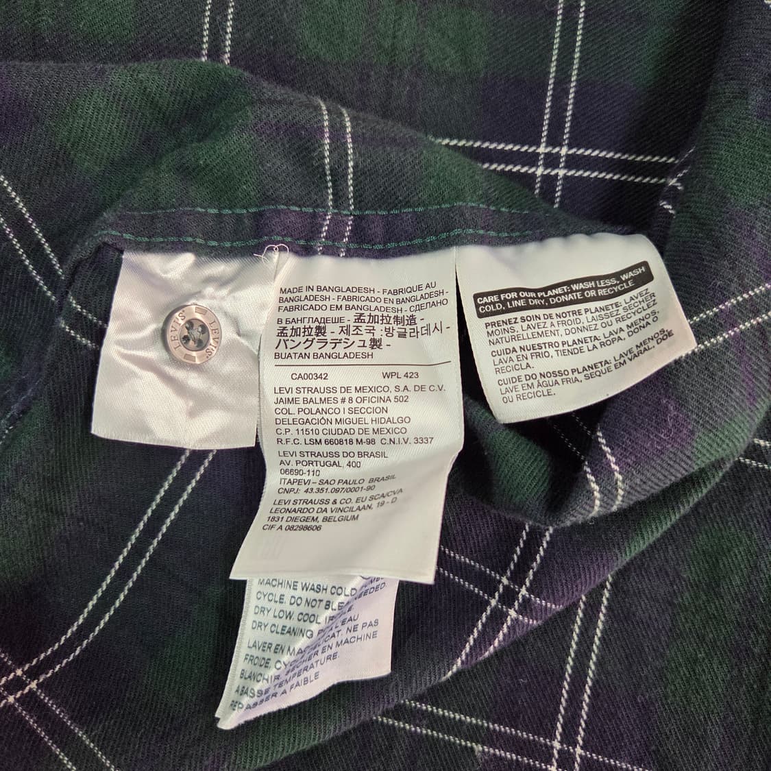 리바이스 멀티포켓 체크셔츠 L  상품이미지5