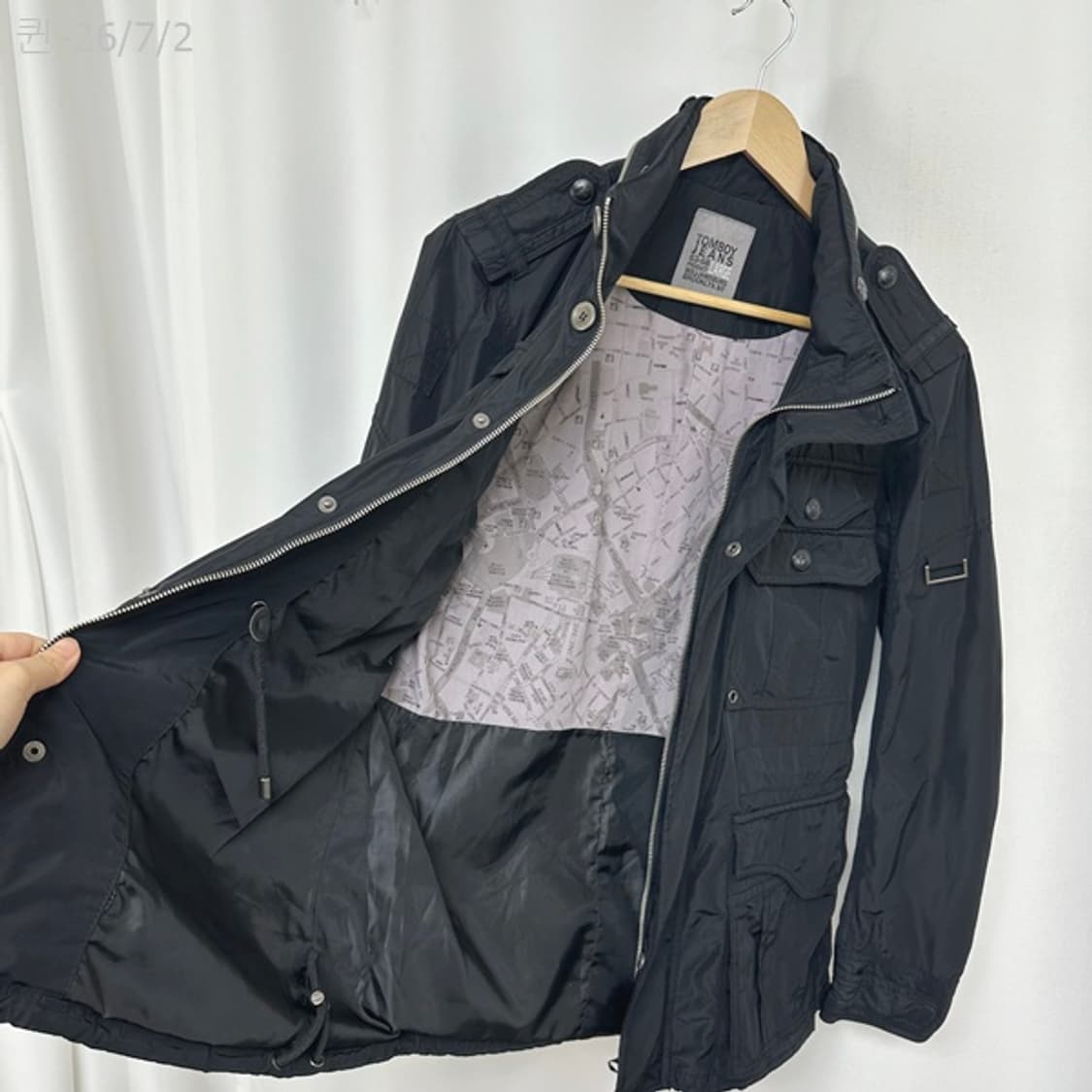 톰보이진스 남자 춘추 포켓집업자켓 검정 L 100 /퀸 상품이미지8