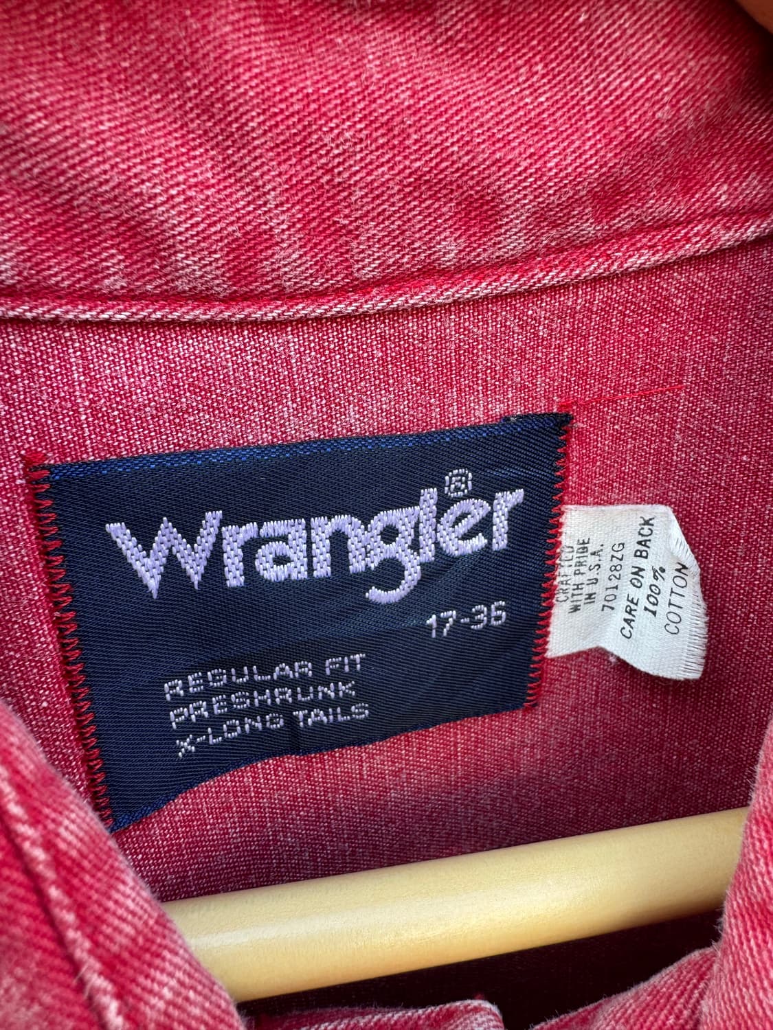 90s 랭글러 빈티지 브러쉬포퍼 페이딩 스트라이프 웨스턴 셔츠 상품이미지6