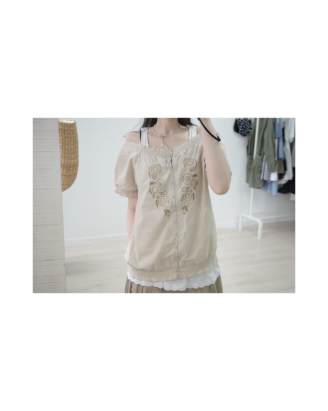 Route 66 natural blouse 상품이미지2