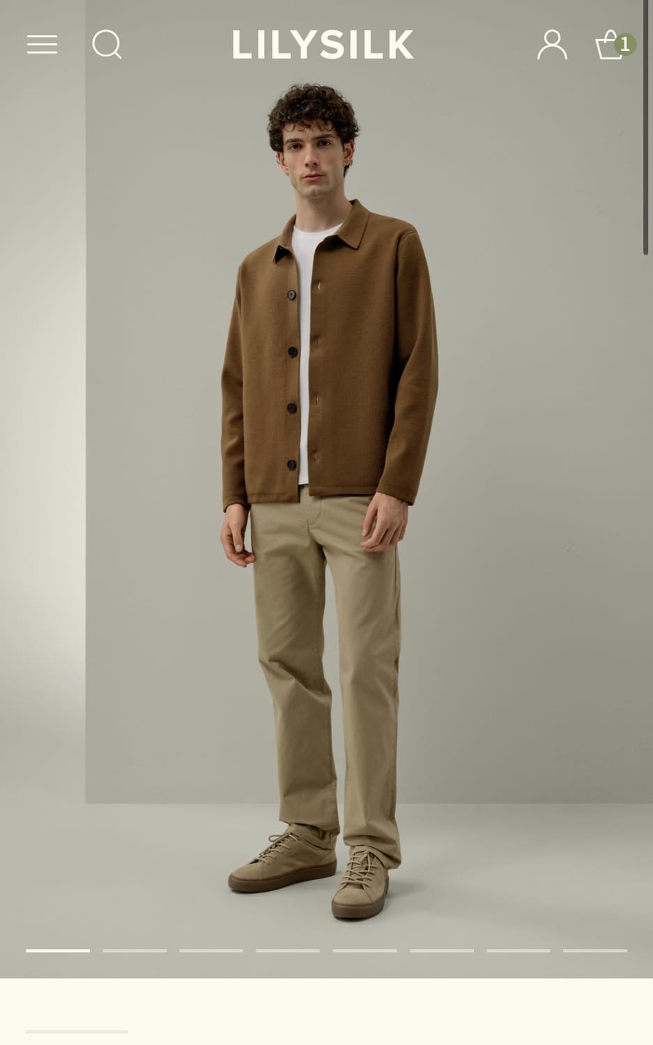 (새제품) 릴리실크 워셔블 밀라노 니트 자켓 가디건 105사이즈 상품이미지1