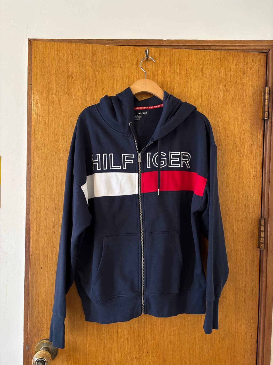 타미힐피거 네이비 풀집업 후드 L 상품이미지1