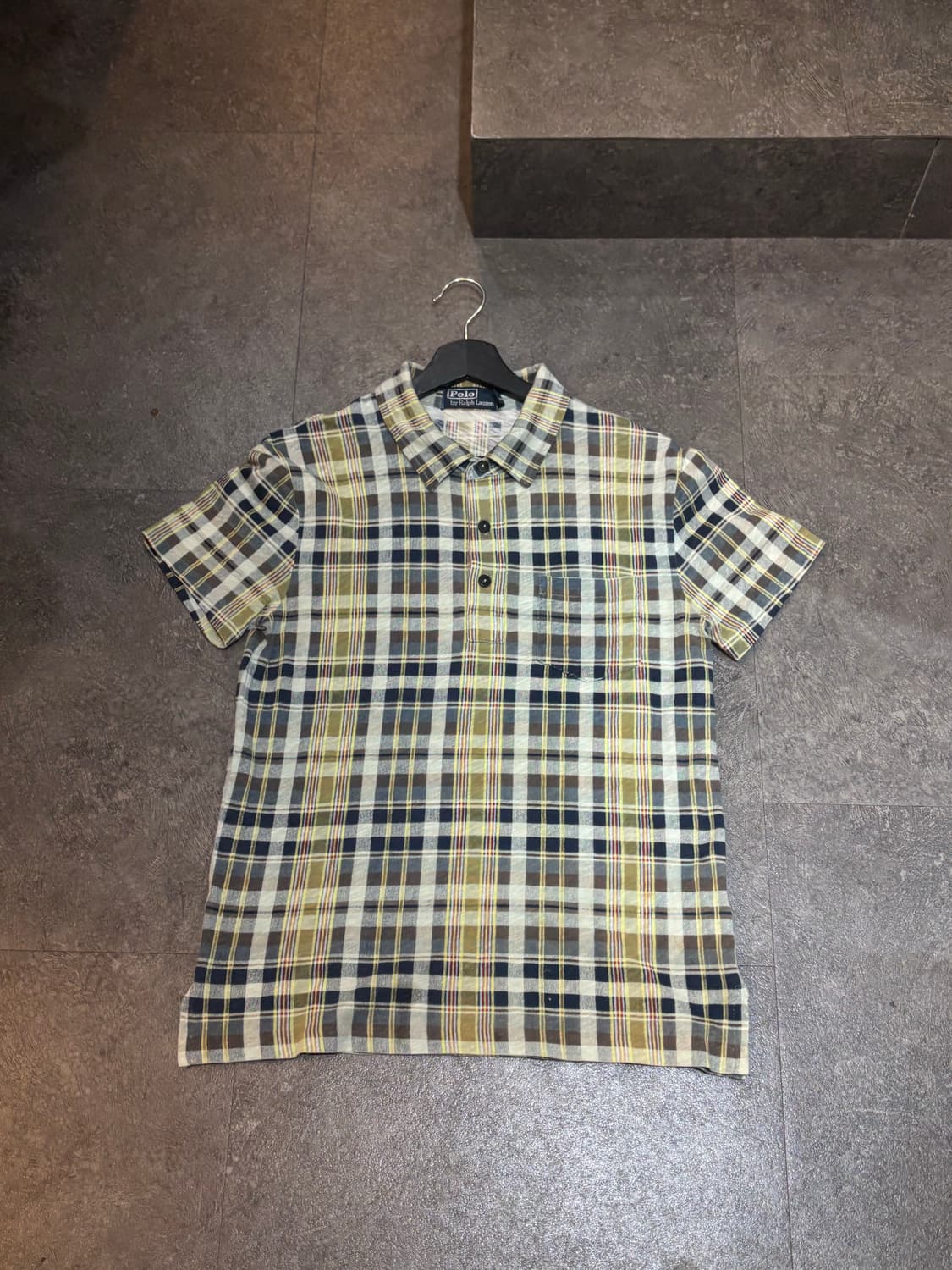 폴로 랄프로렌 체크 반팔 카라티 티셔츠 M사이즈 상품이미지2