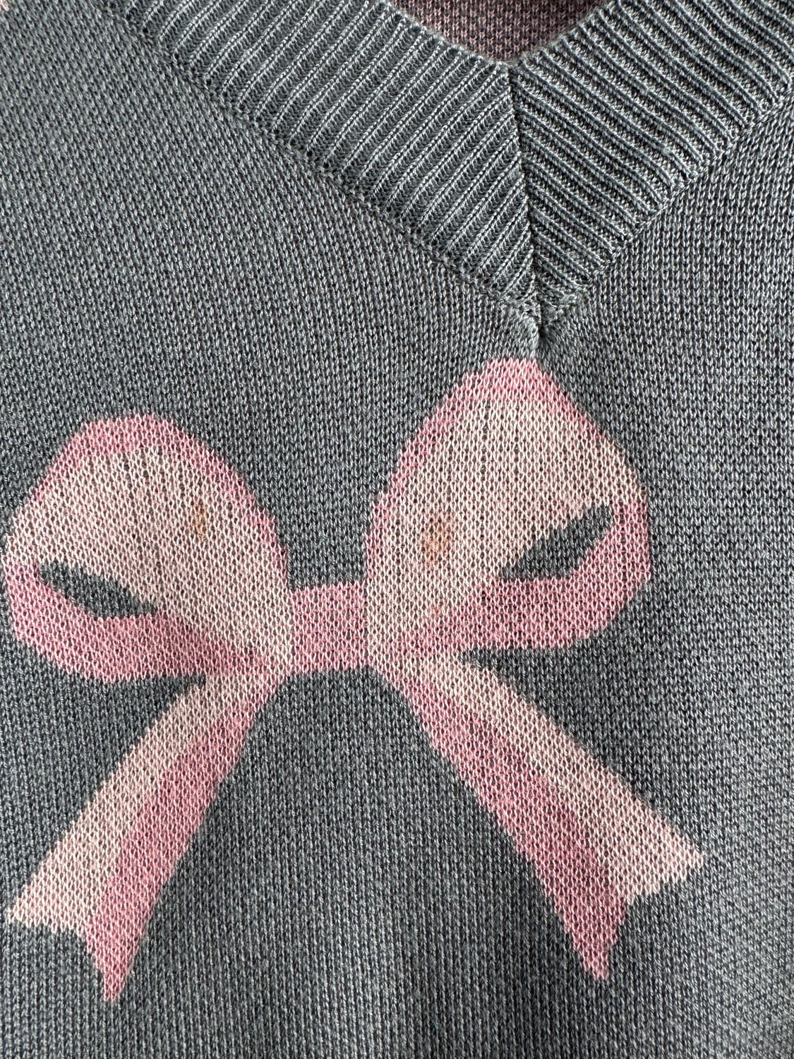 [éy] 아이아이 리본 패턴 니트 FREE 상품이미지3