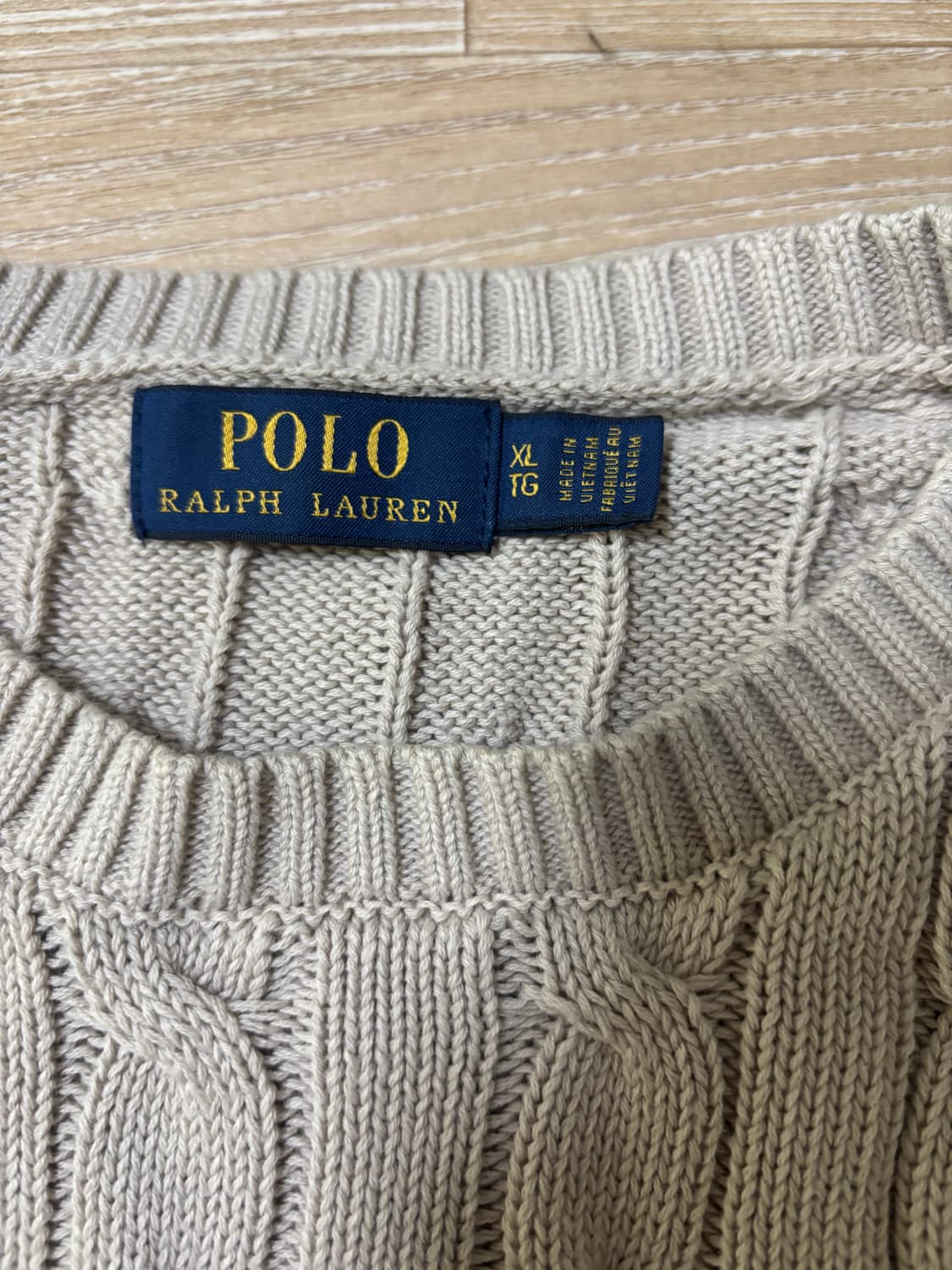 폴로 코튼 케이블 니트 L 상품이미지3