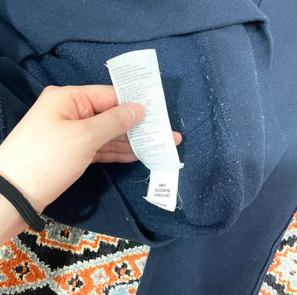 홀리스터 서프 로고 프린팅 네이비 기모 후드티셔츠 여성XS 상품이미지6
