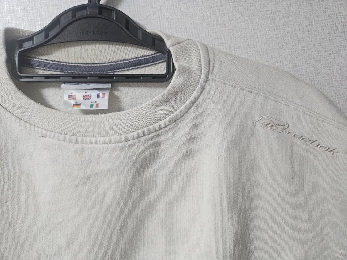 리복 베이지 맨투맨 L 상품이미지3