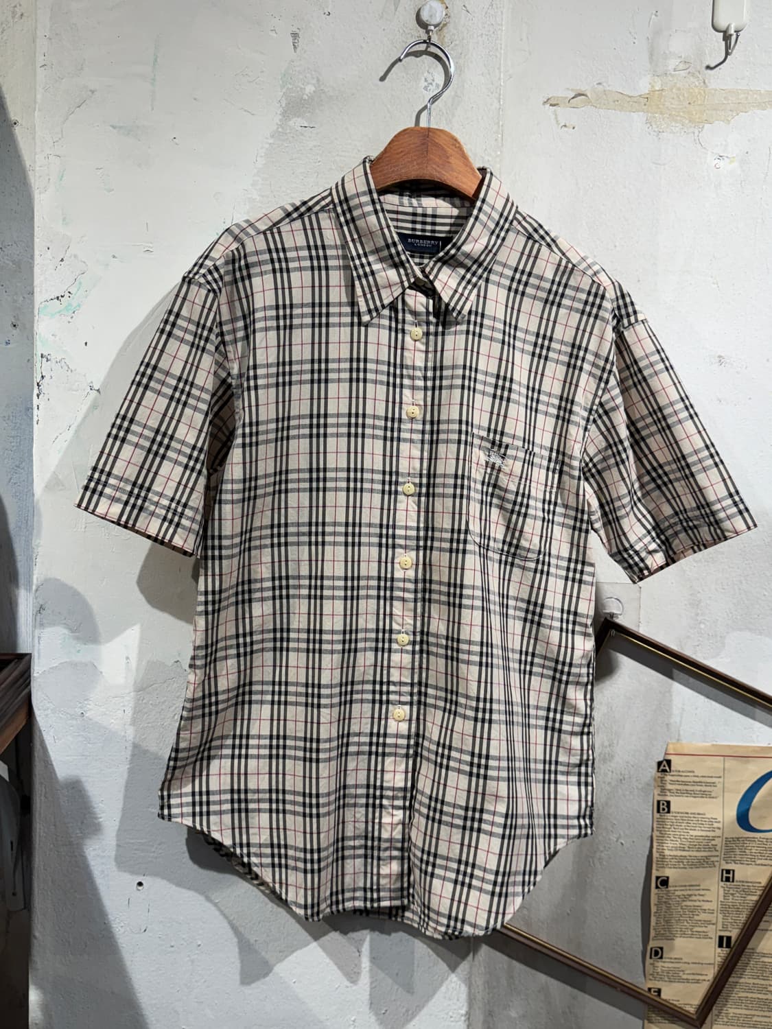 Burberry beige checked shirt 상품이미지2