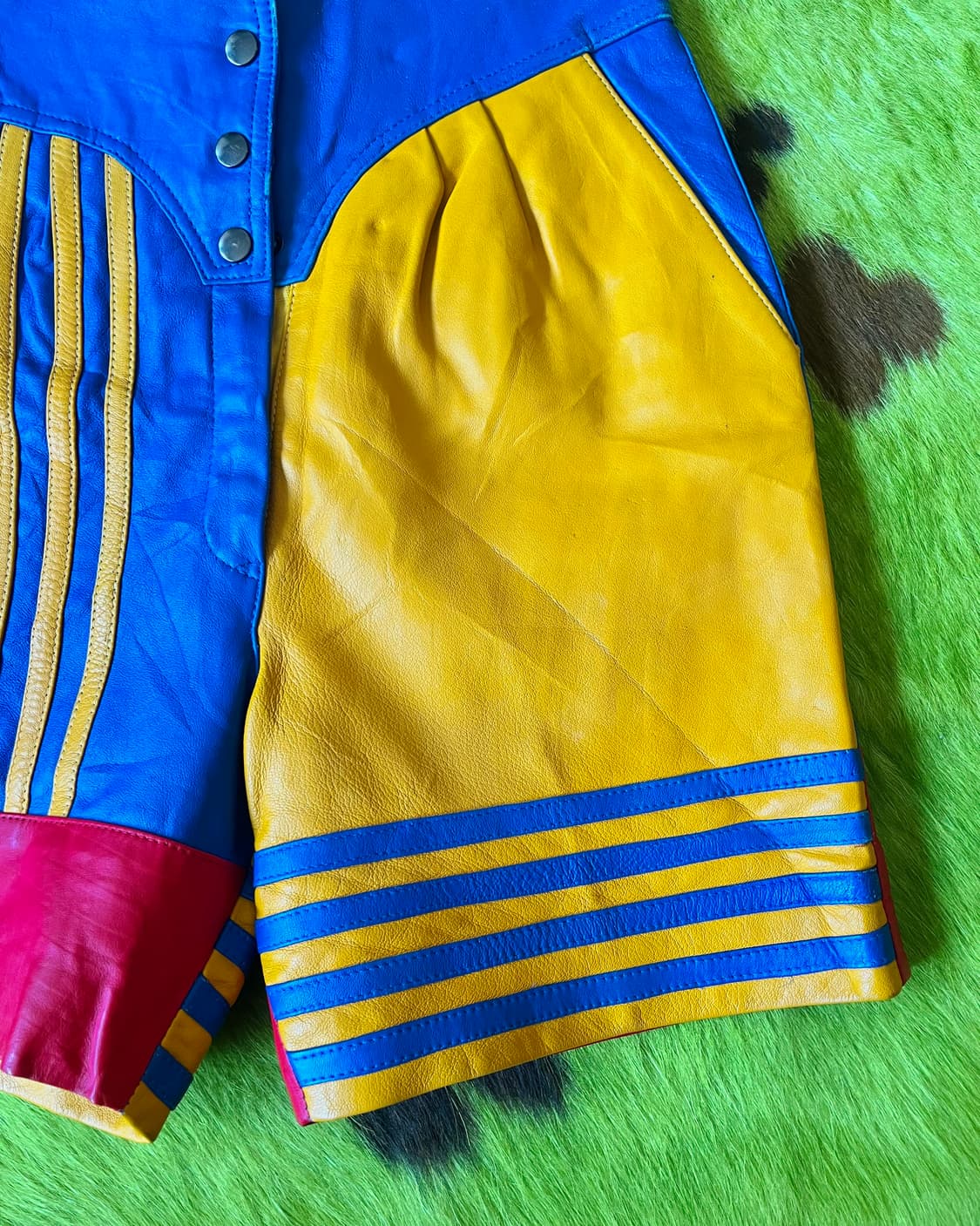 1990a Indian Real Leather Biker Shorts 상품이미지6