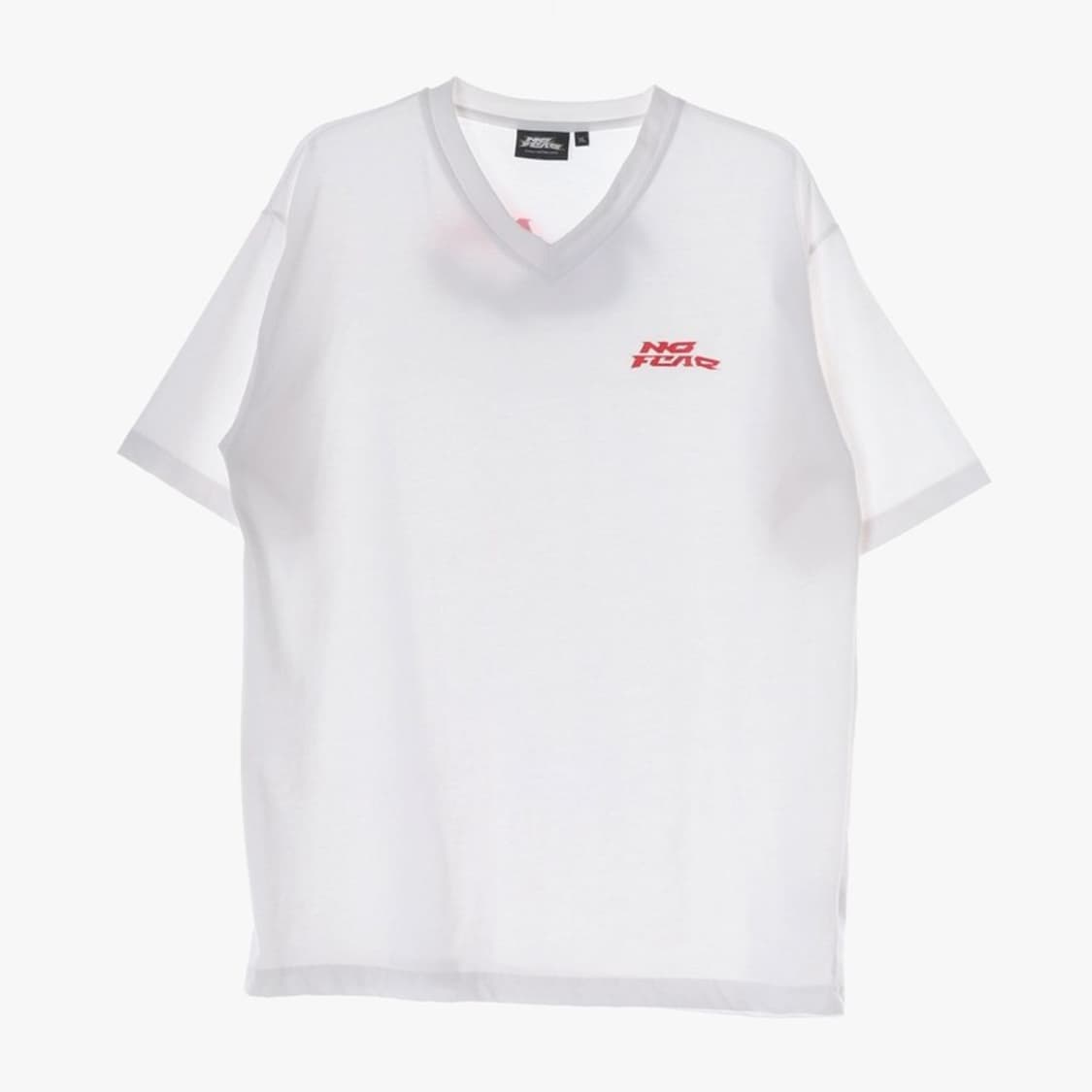 노피어 Y2K 스포티 브이넥 화이트 반팔티 XL 상품이미지1