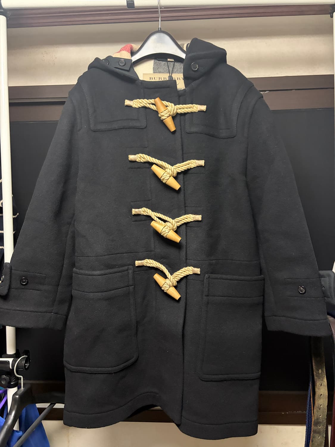 버버리 그리니치 여성 더플 코트 블랙 새제품 상품이미지1