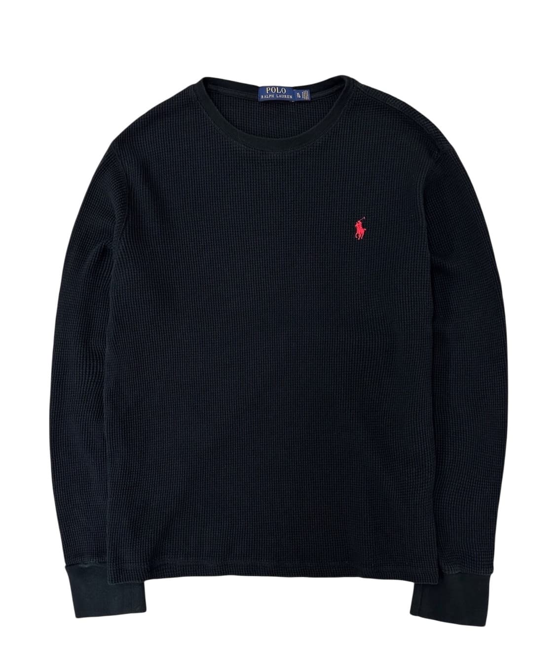 폴로 와플 롱슬리브 블랙 (XL)  상품이미지1