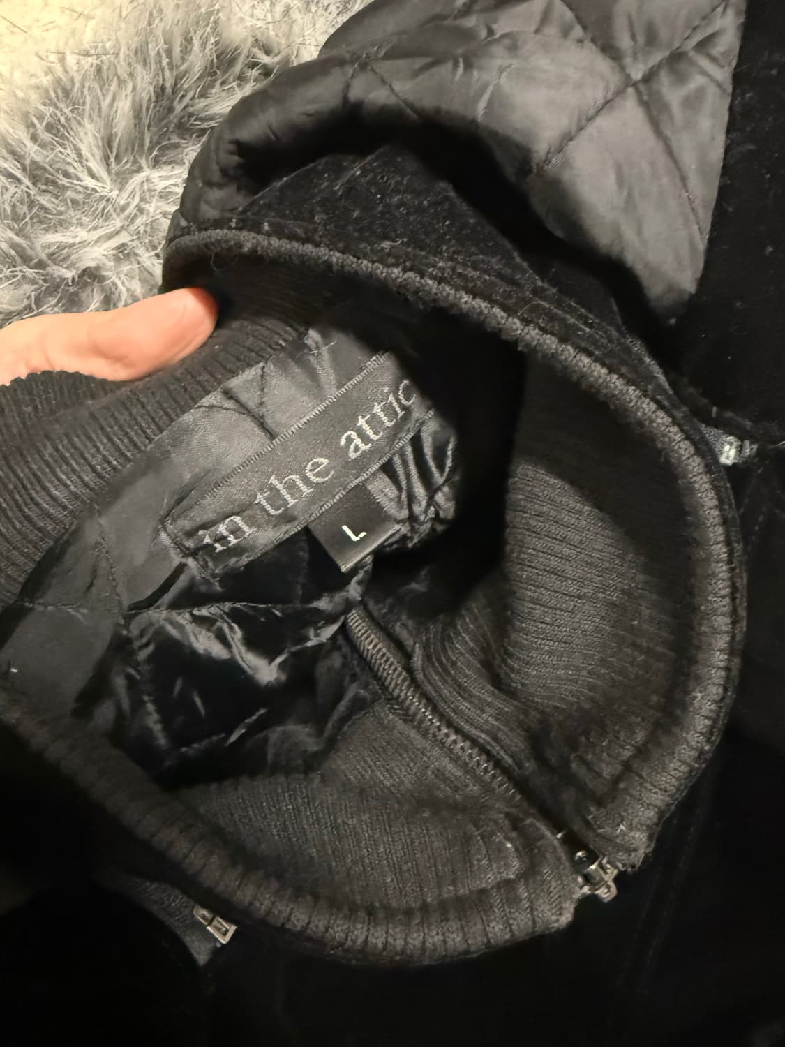 In the attic fur trimming velour jacket 상품이미지10