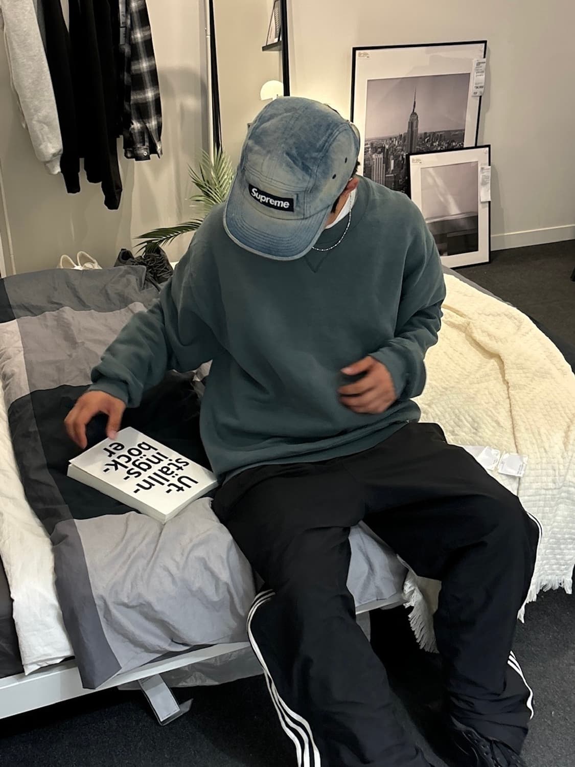 90s RUSSELL 올드스쿨 카키 스웻 맨투맨 상품이미지4