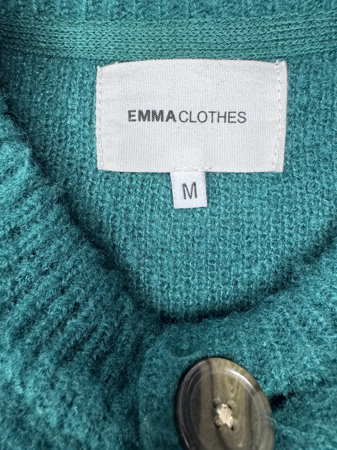 엠마 클로즈 EMMA CLOTHES 부클 라운드 가디건 그린 M 상품이미지4