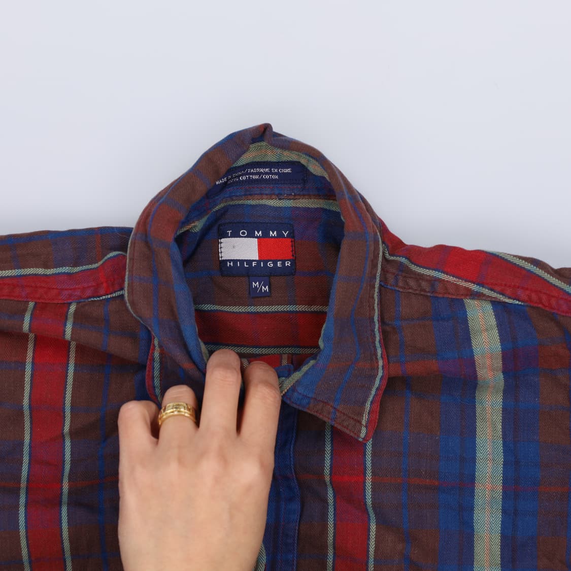 M 타미힐피거 빈티지 체크 반팔셔츠 0320H1 상품이미지3