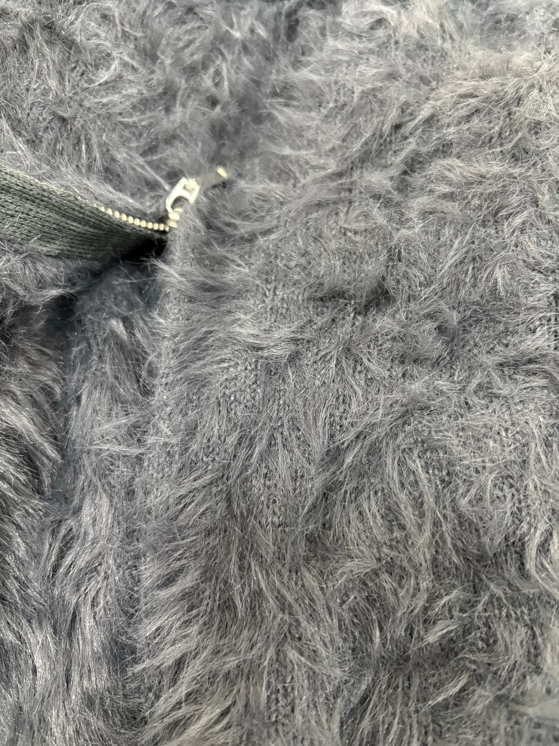 Navy Fur High-Neck 2-way Zip Up 상품이미지8